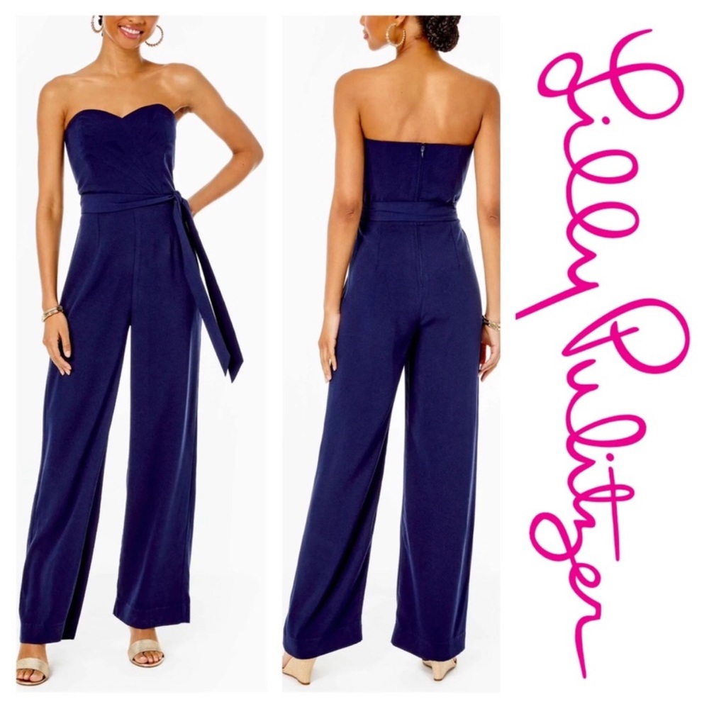 Lilly Pulitzer Kylo Navy Jumpsuit-Sz 4